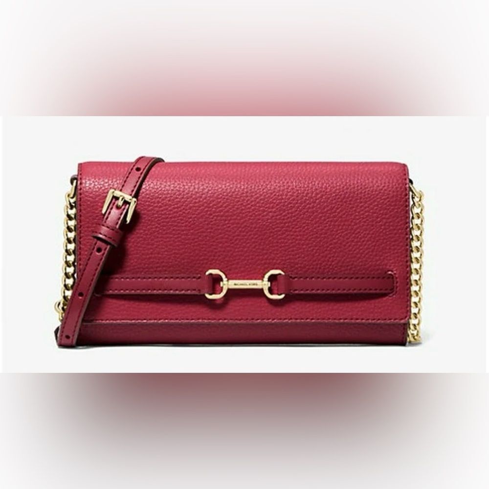 New Michael Kors Carson Pebbled Leather Convertible Crossbody Bag MSRP $228